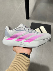 adidas Adizero Lightstrike Pro Running Shoes, Gray and Pink