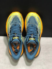HOKA Stinson 7 Trail Running Shoes Blue Yellow Orange