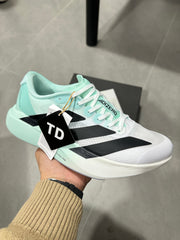 adidas Adizero Lightweight Running Shoes in White and Mint