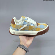 Louis Vuitton Tilted Low Sneakers in Blue and Yellow Check