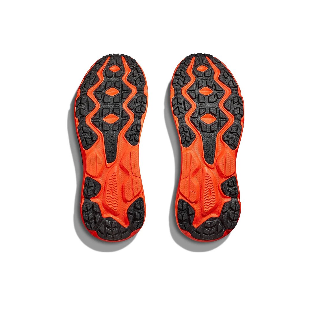 HOKA Challenger 7 Trail Running Shoes - Black and Orange