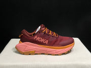 HOKA Skyline Float X Trail Sneakers in Burgundy and Pink