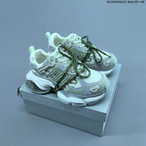GGCC Low-Top Chunky Sneakers in Green and White