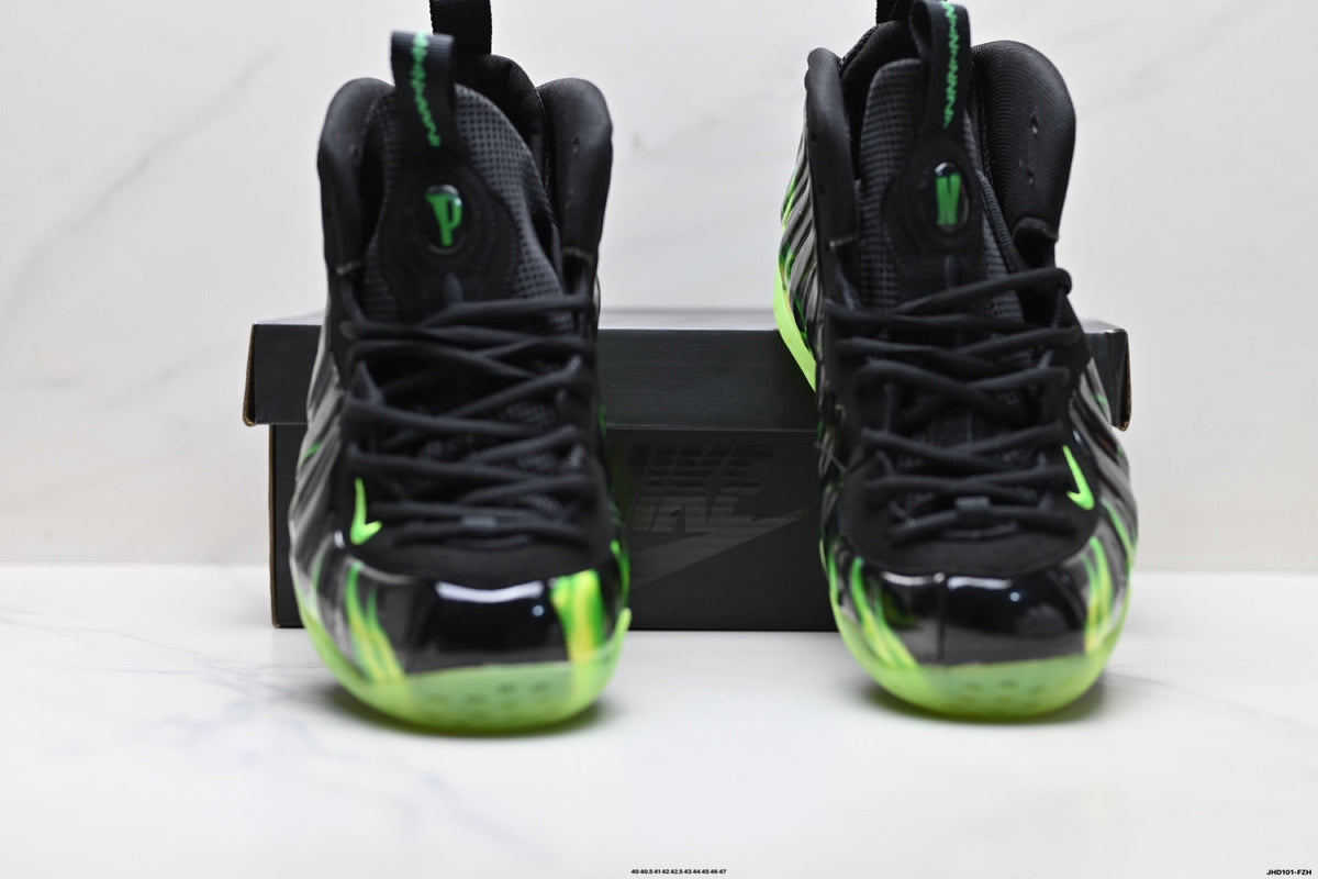 Nike Air Foamposite Huarache Black Green Basketball Sneakers