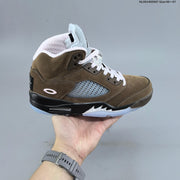Jordan Air Jordan 5 Retro High-Top Sneakers in Brown and Pink