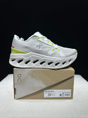 On Cloudeclipse White Green Running Sneakers