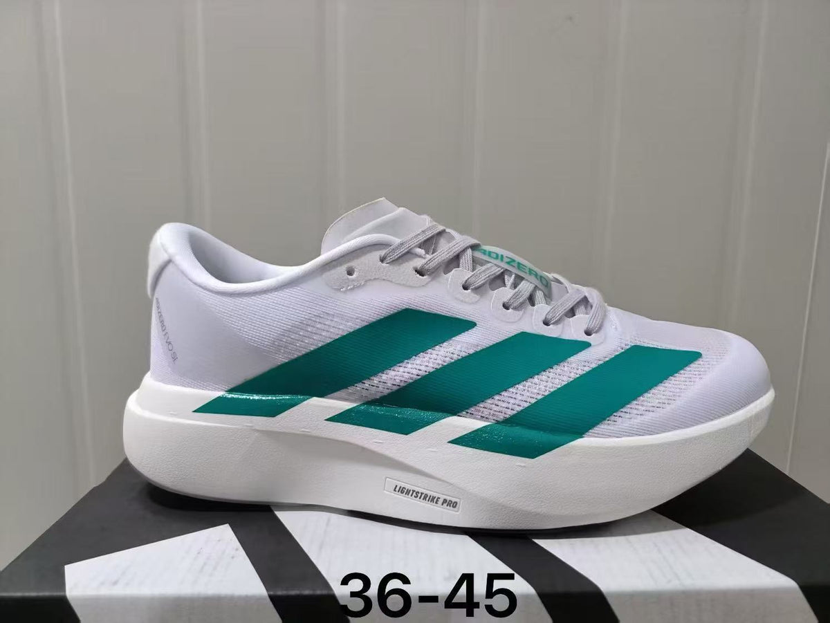 adidas Adizero Running Shoes White and Teal
