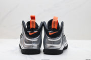 Nike Air Foamposite Max Sneakers Black Silver Orange
