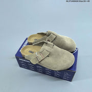 Birkenstock Boston VL Suede Clogs with Adjustable Buckle