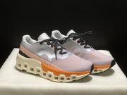 On Cloudmonster 2 Running Shoes, Gray and Peach