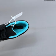 Nike Air Max 1 Black White and Turquoise Sneakers