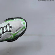 Balenciaga Triple S 2.0 Sneakers in White and Green