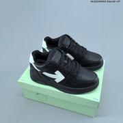 Off-White Out of Office Low-Top Sneakers, Black and White