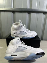 Air Jordan 5 White Silver Sneakers HQ7978-103