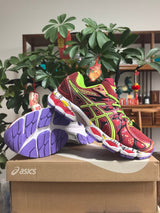 ASICS GEL-NIMBUS 16 Sneakers, Burgundy and Lime