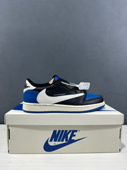 Jordan Air Jordan 1 Low Travis Scott Fragment Black Blue Sneakers