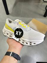 On Running Cloudmonster Running Shoes, Ivory Yellow
