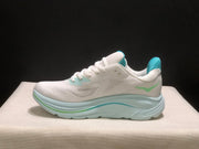 HOKA Clifton 10 Running Shoes, White Aqua