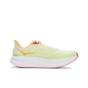 HOKA Road Running Shoes in White and Lime