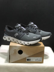 On Cloud X 4 Sneakers in Black and Dark Grey