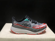 HOKA Stinson 7 Trail Running Shoes Gray Red