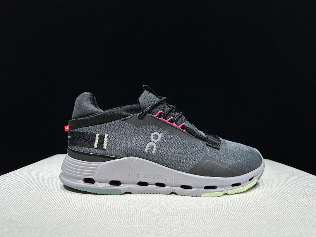 On Cloudnova 2 Sneakers in Gray and Black