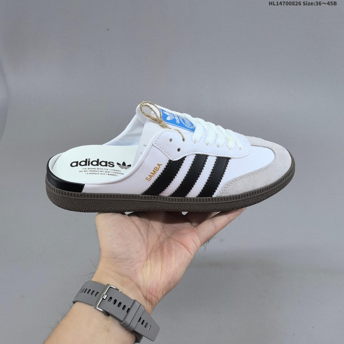 Adidas Originals Samba OG Mule Sneakers White Black LB3814