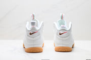 Nike Air Penny Foamposite Sneakers White and Gum