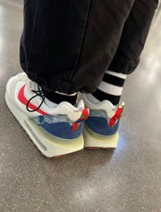 Nike Air Max Dawn DV1487-162 Sneakers, Sail Red Blue