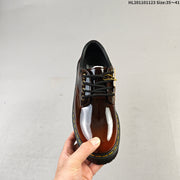 Dr. Martens 1461 Smooth Platform Shoes in Cherry Brown