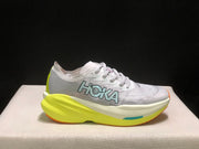 HOKA Mach X 2 Running Shoes, Gray and Neon Yellow