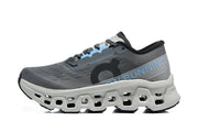 On Cloudmonster 3 Running Shoes, Gray Black Blue