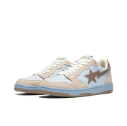 BAPE SK8 STA Sneakers in Light Blue and Beige