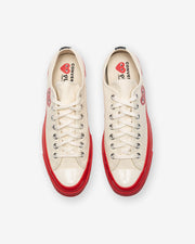 CONVERSE X CDG RED SOLE CHUCK 70 LOW