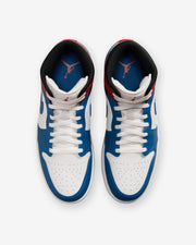 JORDAN AJ 1 MID - TRUE BLUE/ SUMMIT WHITE
