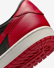 JORDAN AJ 1 RETRO LOW OG - BLACK/ VARSITY RED/ SUMMIT WHITE