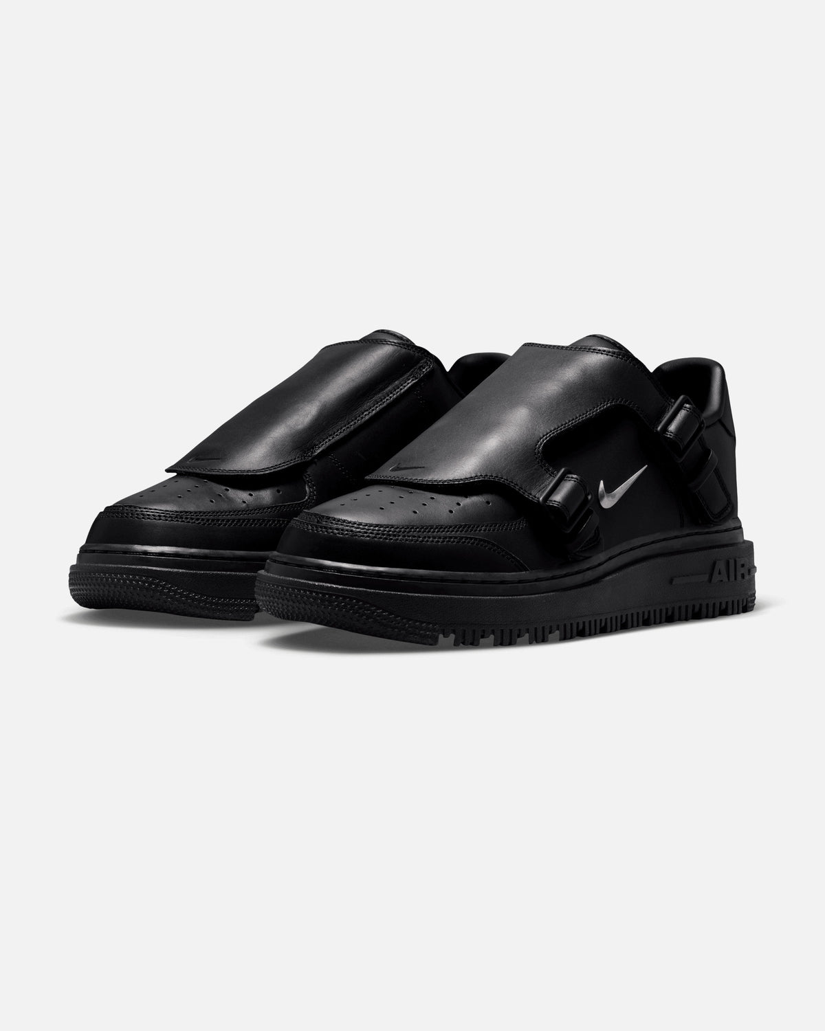 NIKE AIR FORCE 1 LUXE - BLACK/METALLIC SILVER / ANTHRACITE