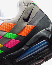 NIKE AIR MAX 95 'BIG BUBBLE' WOVEN - WHITE/ PURPLE DYNASTY
