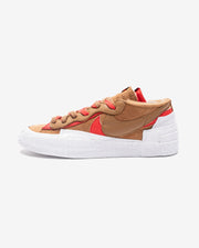 NIKE X SACAI BLAZER LOW - LTBRITISHTAN/ UNIVERSITYRED/ WHITE
