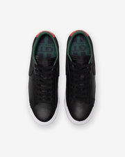NIKE SB ZOOM BLAZER LOW GT PREMIUM - BLACK/ VARSITYRED/ FIR