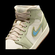 WMNS Air Jordan 1 Mid SE (Olive Aura/Pearl White-Lawn)